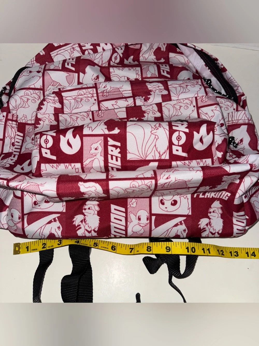 EASTPAK x Pokémon Graphic Print Backpack Red/White Zip Front Pocket Bottle